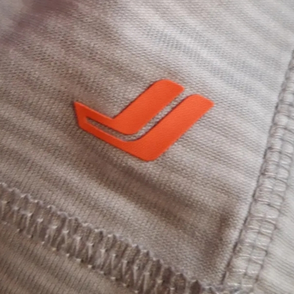 Gray and White Stripped Althletic Shirt - Picture 3 of 4